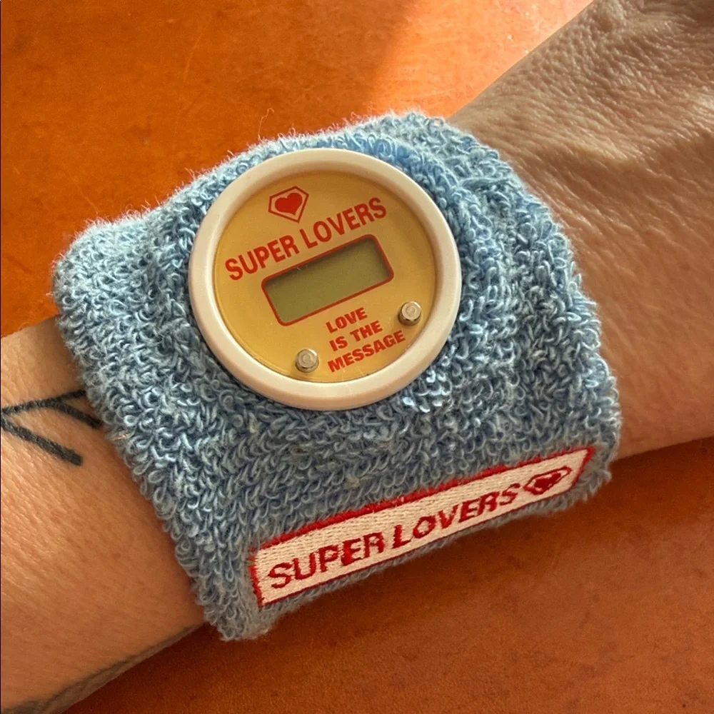 Vintage 90s Super lovers Blue Wearable Electronic Watch